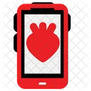 Love Phone Email Glass Icon