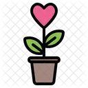 사랑 식물 사랑 식물 아이콘