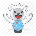 Love Fortune Love Prediction Crystal Globe Icon