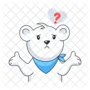 Love Question Thinking Bear Confused Bear Icon