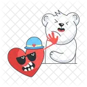 Bear Rejection Love Rejection Cute Bear Icon