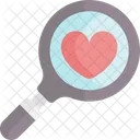 Love Search Magnifying Glass Loupe Icon