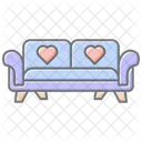 Love Seat Lineal Color Icon Icon