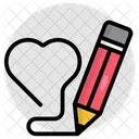 Love Sketching Love Drawing Heart Sketching Icon