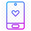 Love Smartphone Love Mobile Heart Smartphone Icon