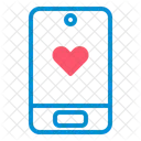 Love Smartphone Love Mobile Heart Smartphone Icon
