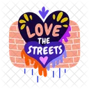 Love Streets Heart Graffiti Icon