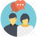 Talking Messaging Couple Icon