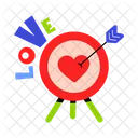 Love Target Love Goal Target Board Icon