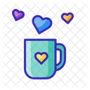 Love Tea Love Cup Love Mug Icon