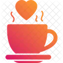 Love Tea Love Coffee Valentine Tea Icon