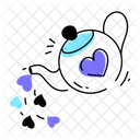 Love Tea Pouring Love Romantic Tea Icon