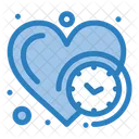 Love Time Clock Heart Icon