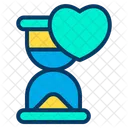 Hourglass Love Heart Icon
