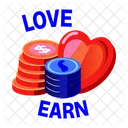 Love To Earn Money Cash Icon