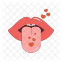 Love Tongue Tongue Emoji Icon