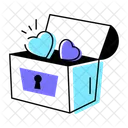 Love Treasure Love Box Treasure Box Icon