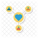 Love Triangle Connection Icon