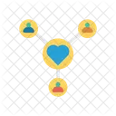Love Triangle Connection Icon