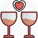 Love Two Glass Icon