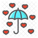 Umbrella Heart Happy Icon