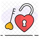 Love Unlock Romance Lock Icon