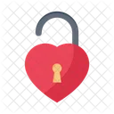 Unlock Heart Love Icon