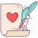 Love Writing Love Letter Wedding Letter Icon