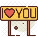Iloveyou Love You Signboard Icon