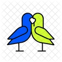 Lovebirds Romance Affection Icon