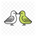 Lovebirds Romance Affection Icon