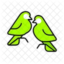 Lovebirds Romance Affection Icon