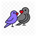 Lovebirds Romance Affection Icon