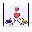 Lovebirds on a wire  Icon