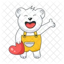 Lovely Teddy Valentine Bear Lovely Bear Icon