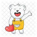 Lovely Teddy Valentine Bear Lovely Bear Icône