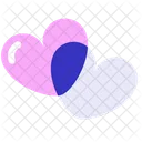 Lover Couple Two Heart Icon