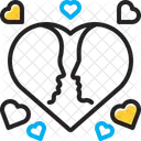 Lover Couple In Love Heart Icon
