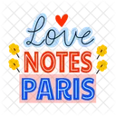 Love Notes Love Paris Paris Icon