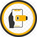 Low Battery Hand Holding Phone Battery Icon