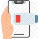 Low Battery Hand Holding Phone Battery Icon