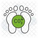 Co Low Carbon Footprint Carbon Emissions Reduction 아이콘