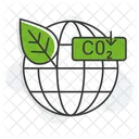 Co Low Carbon Footprint Carbon Emissions Reduction Icon