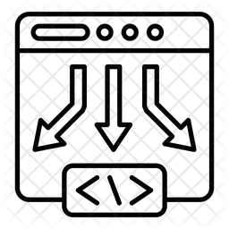 Low Code Icon - Download in Line Style