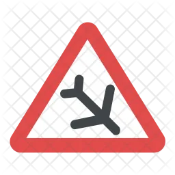 Low Flying Aircraft Sign  Icon