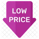 Low Price Low Cost Down Arrow Icon