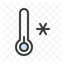 Cold Snowflake Thermometer Icon