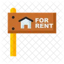 Location Propriete En Location Panneau De Propriete Icône