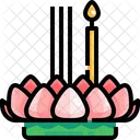 Loykrathong Candle Celebration Icon