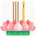 Loykrathong Candle Celebration Icon